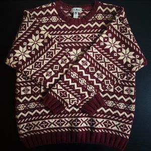 L.L. BEAN / Wool Nordic Sweater